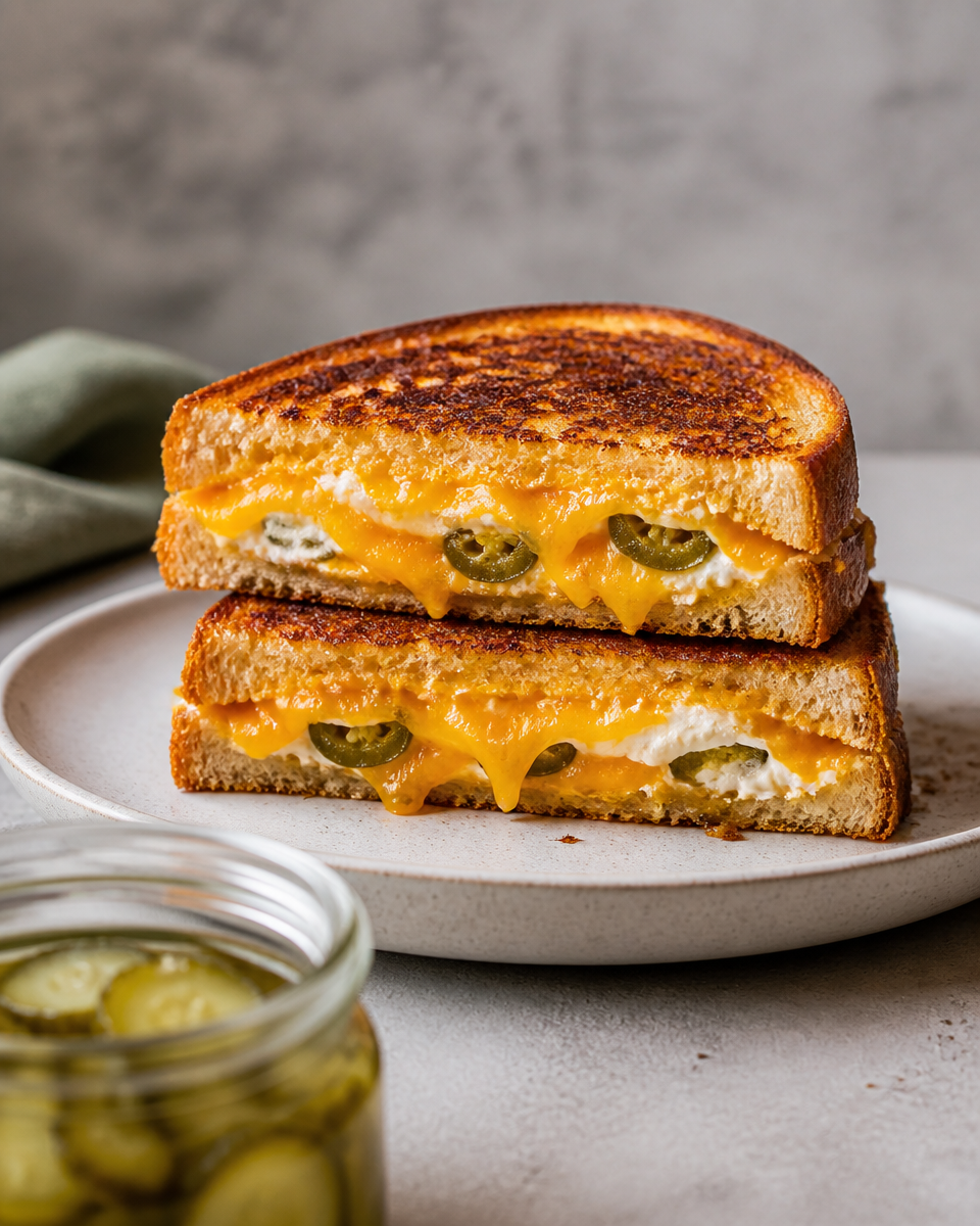 Easy Pickle Grilled Cheese — Dill Butter Toasted