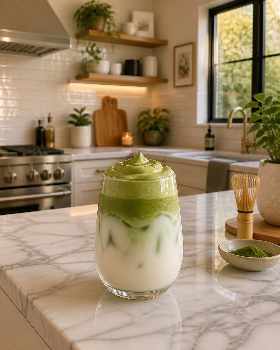 Easy Dalgona Matcha — Whipped Green Tea Drink