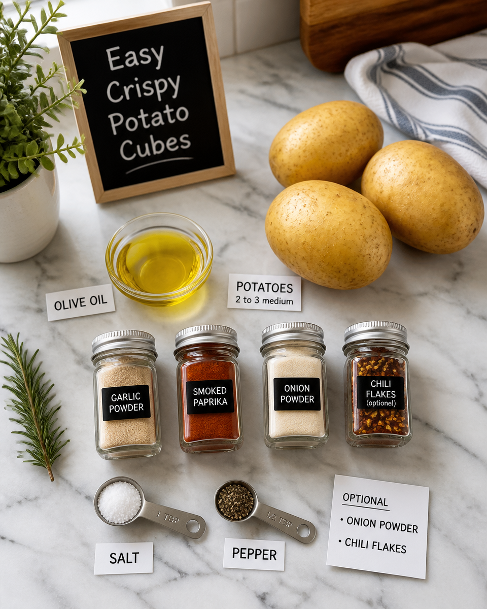 Easy Crispy Potato Cubes — Air Fryer Seasoned