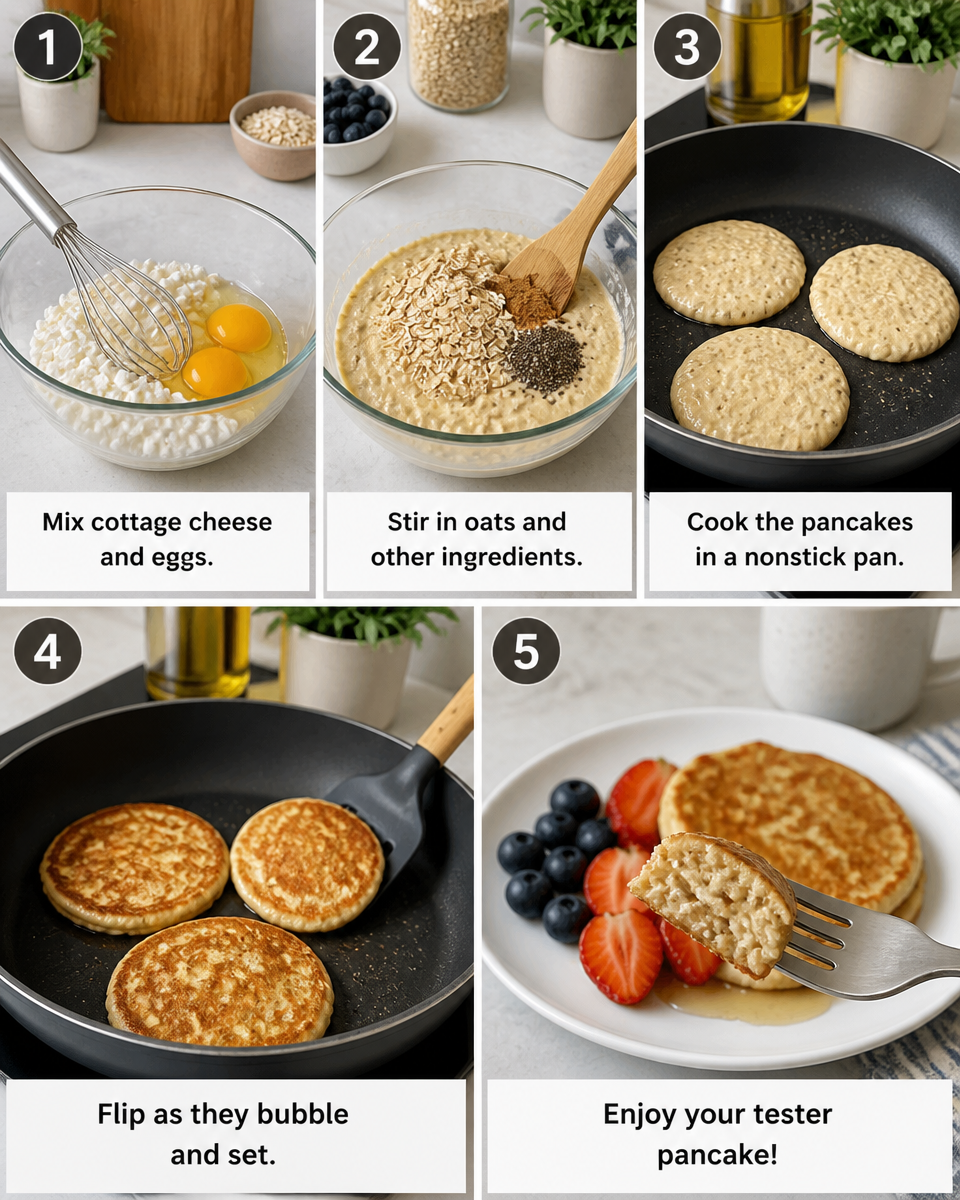 Easy High Protein Pancakes — Cottage Cheese Fluffy