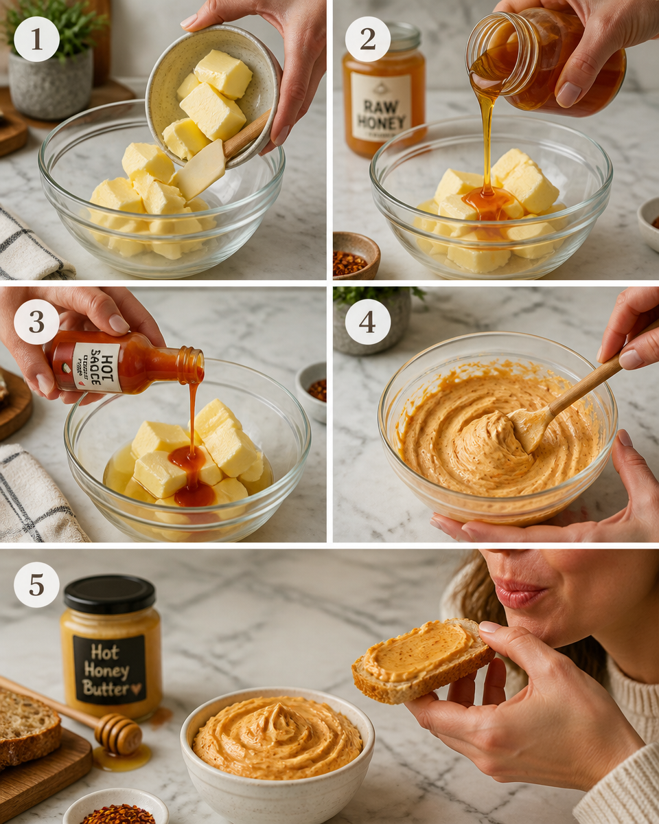 Easy Hot Honey Butter — 3 Ingredient Spread