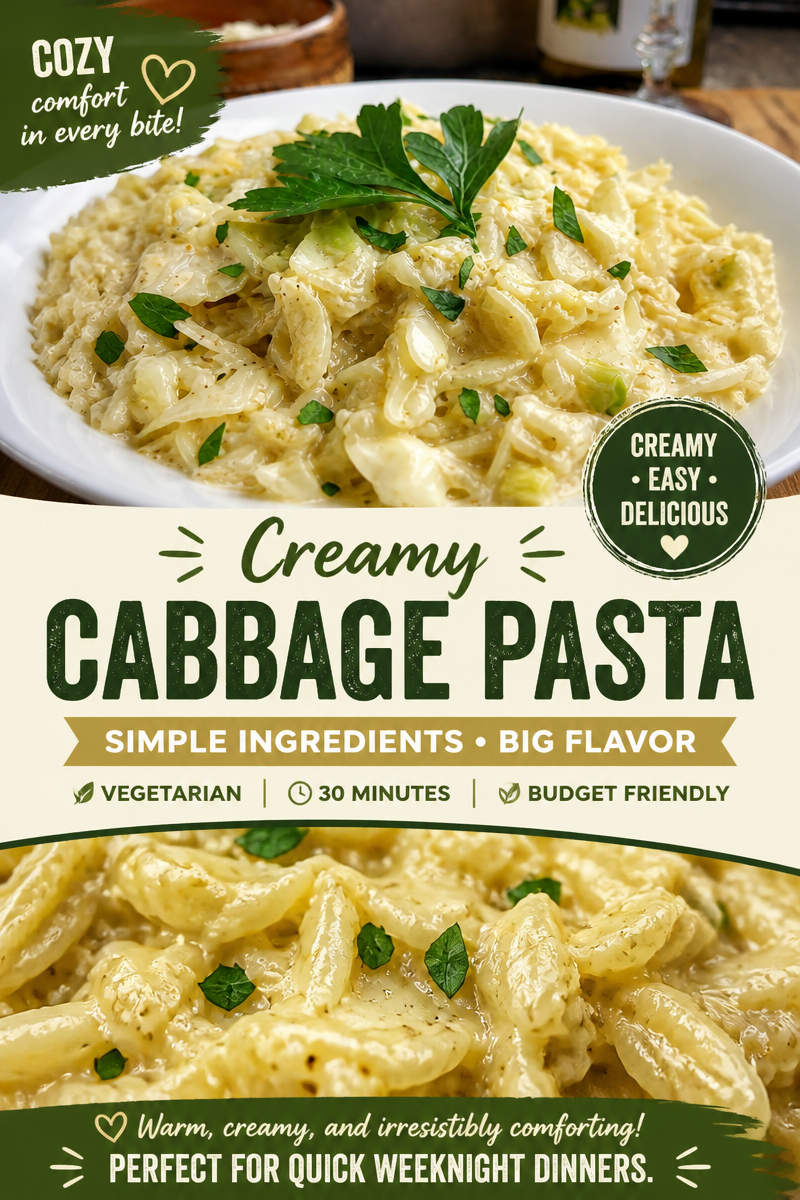 Cabbage Alfredo Pasta