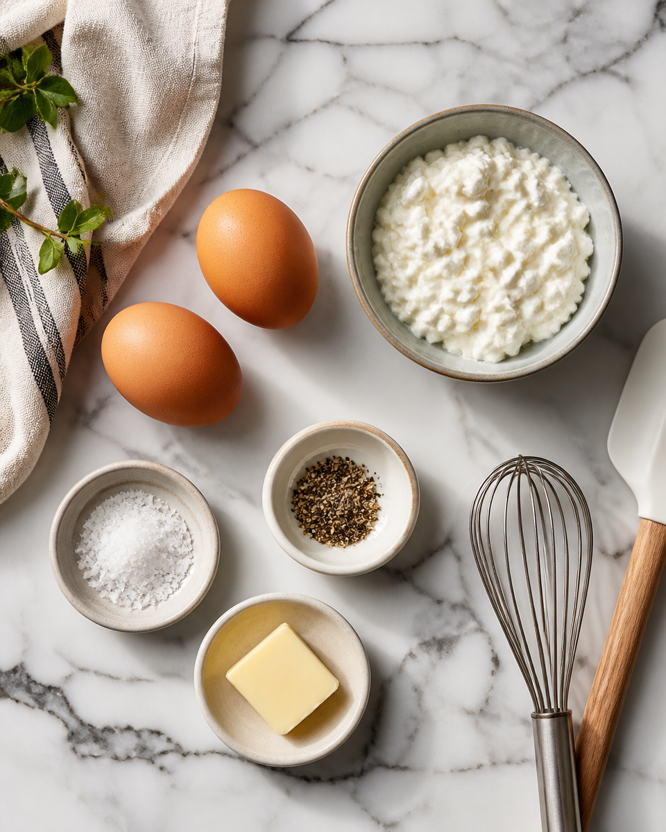 Cottage Cheese Scrambled Eggs (Creamy & Fluffy)