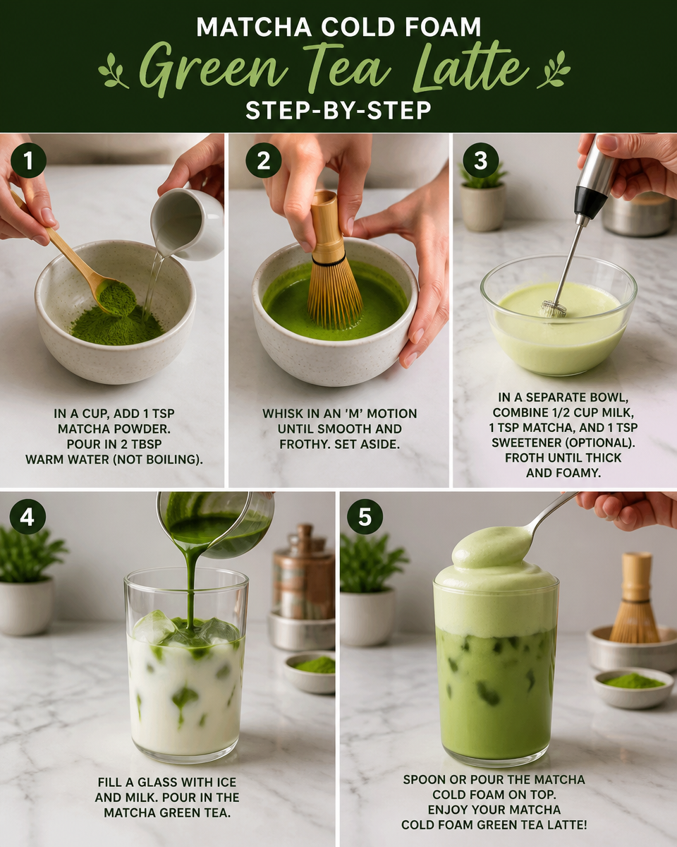 Matcha Cold Foam Green Tea Latte