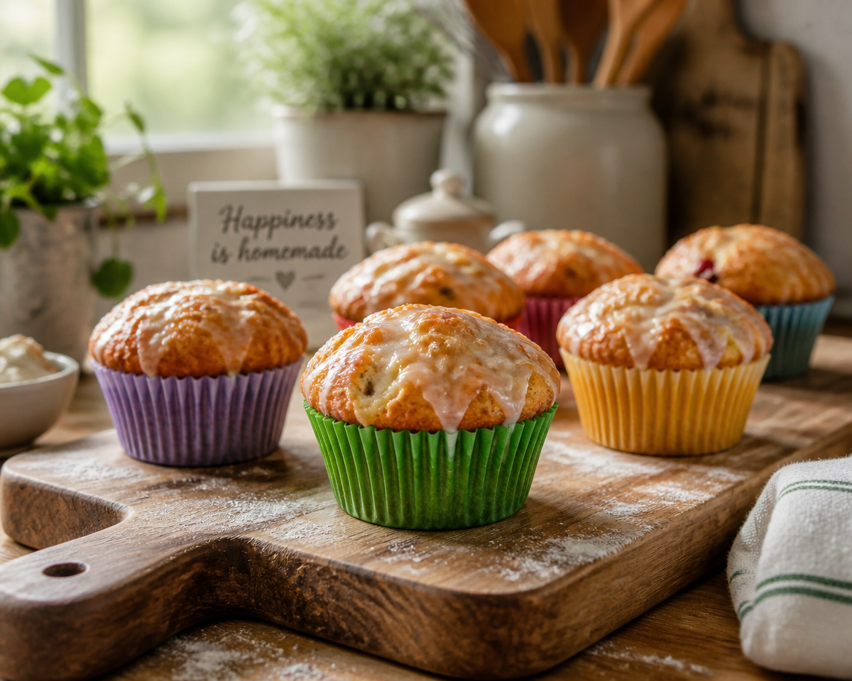 Zitronen Buttermilch Muffins aus dem Airfryer