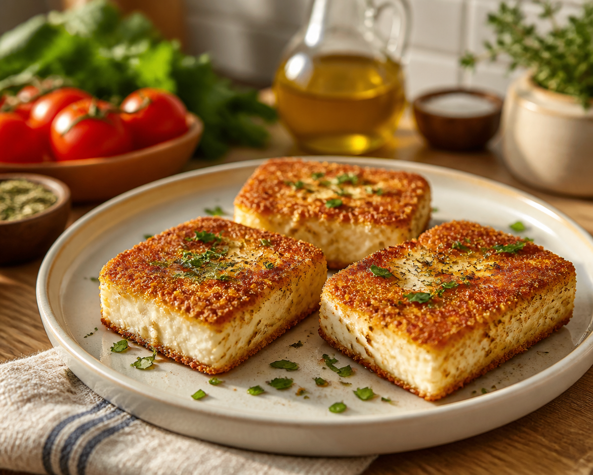Panierter Feta aus der Heißluftfritteuse