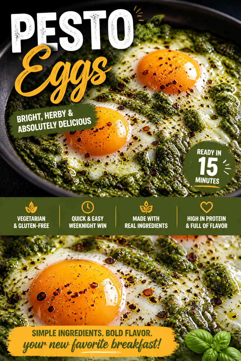 Easy Pesto Eggs — TikTok Viral Breakfast