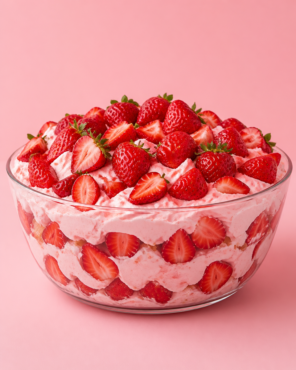 Easy Strawberry Fluffy Jello