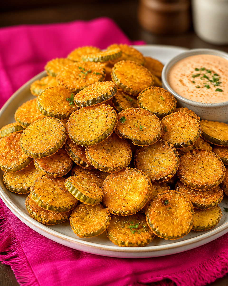 Easy Fried Pickle Chips — Buttermilk Battered