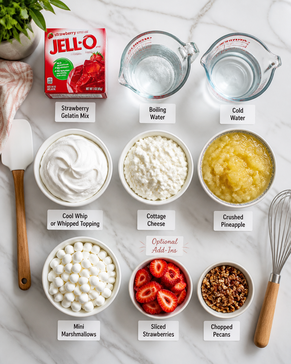 Easy Strawberry Fluffy Jello