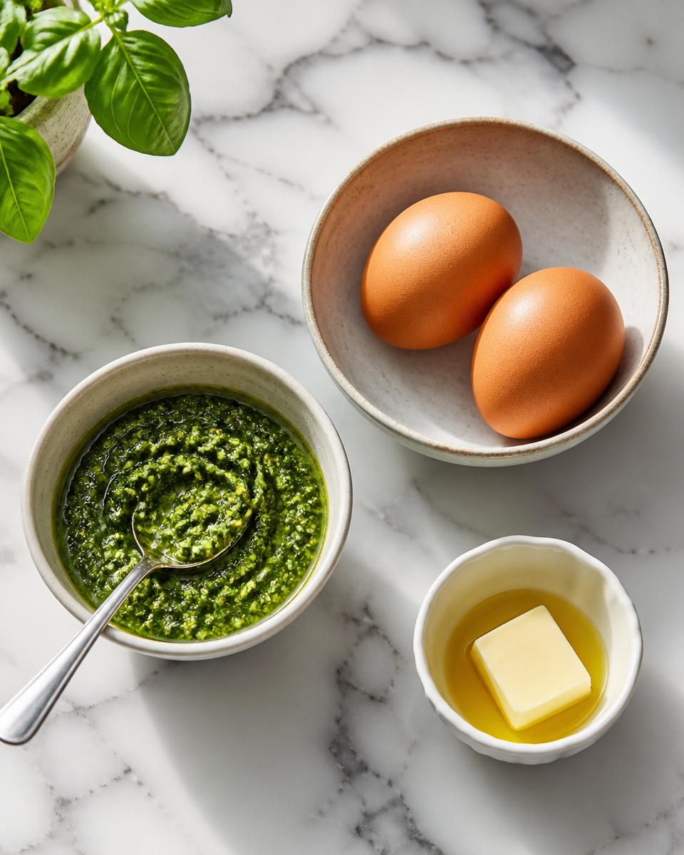 Easy Pesto Eggs — TikTok Viral Breakfast