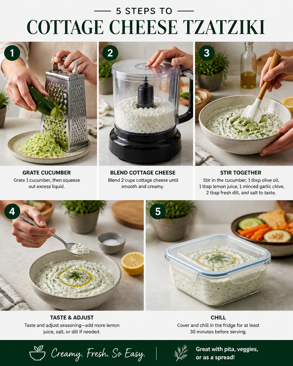Easy Cottage Cheese Tzatziki — High Protein Greek