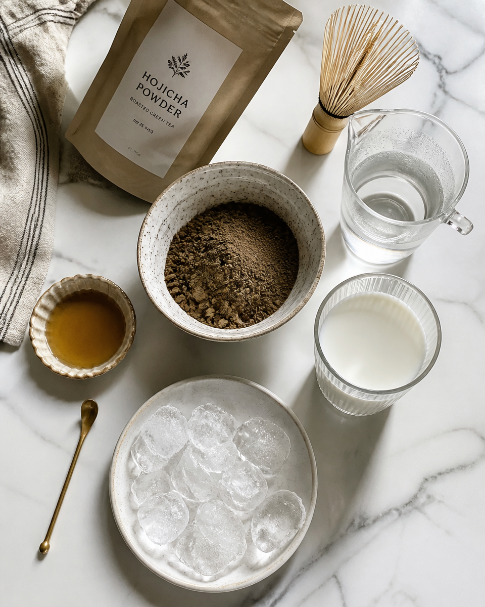 Hojicha Latte (Hot and Iced Versions)