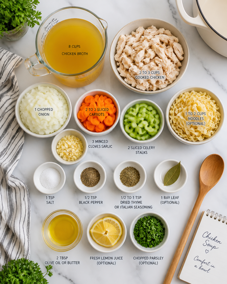 Leftover Chicken Soup from Scratch