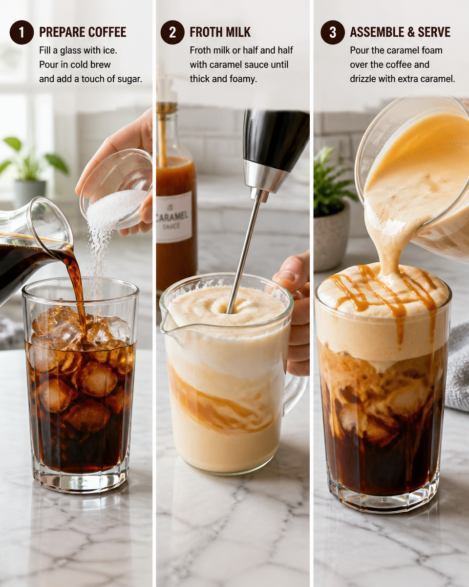 Caramel Cold Foam Iced Coffee