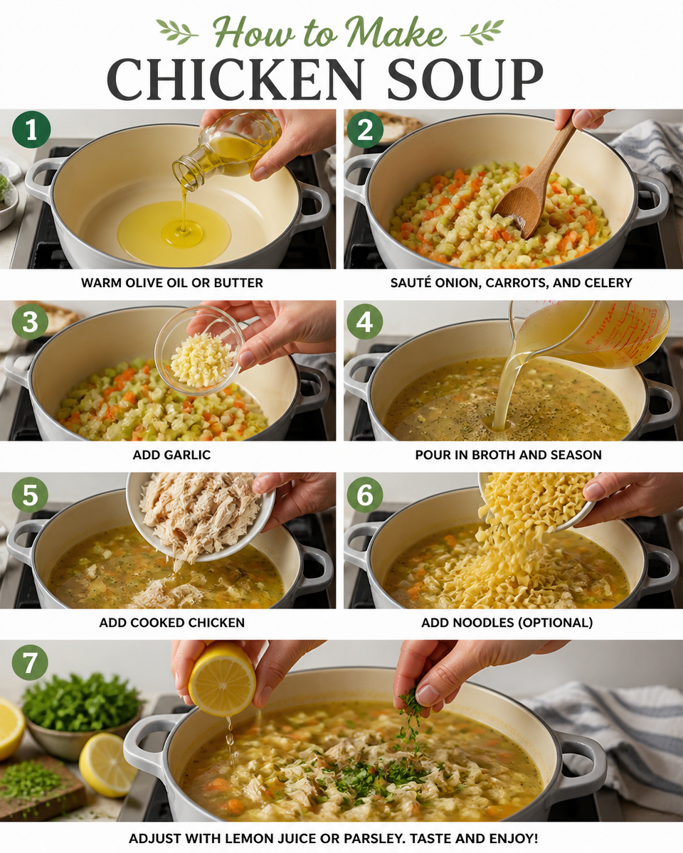Leftover Chicken Soup from Scratch