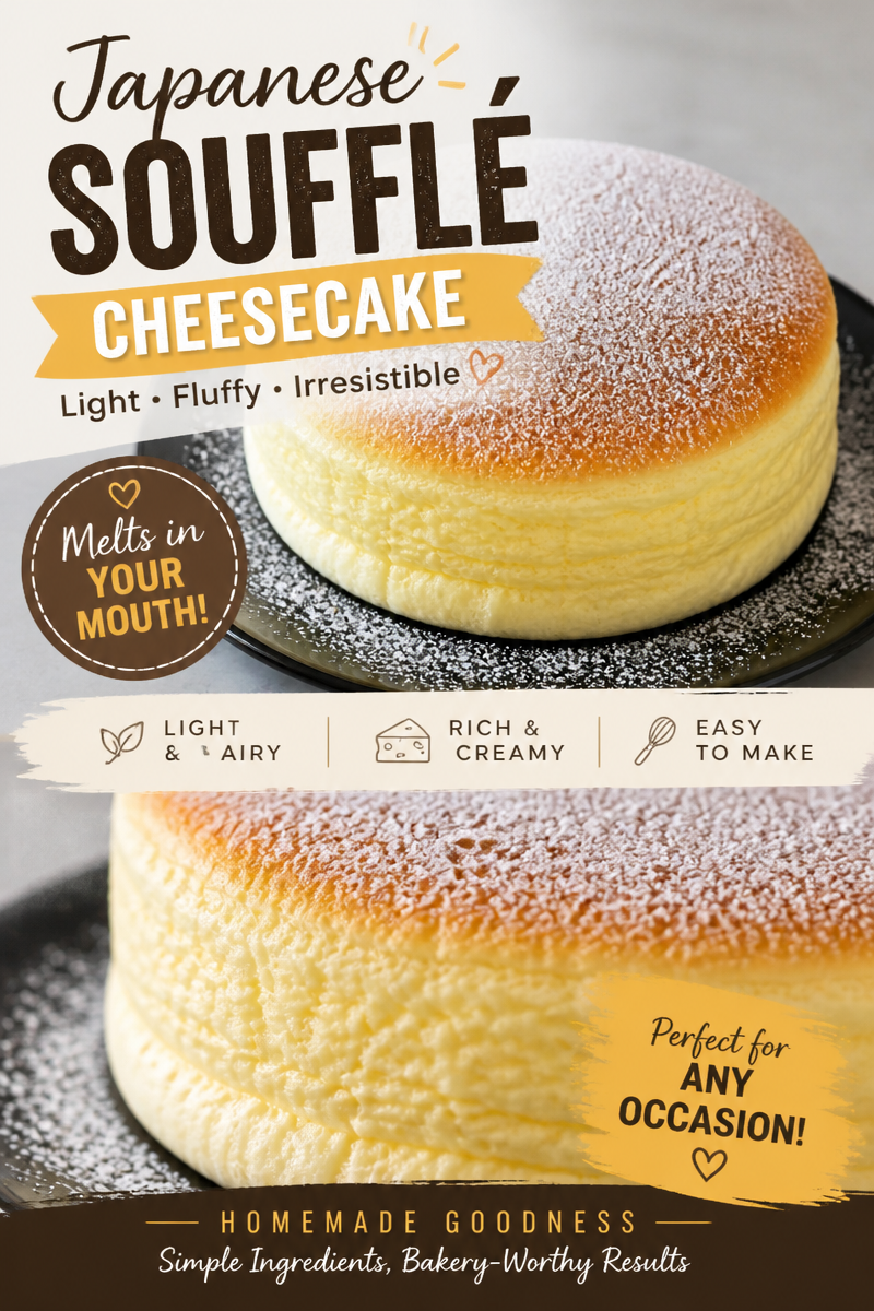Easy Japanese Cotton Cheesecake — Jiggly Fluffy