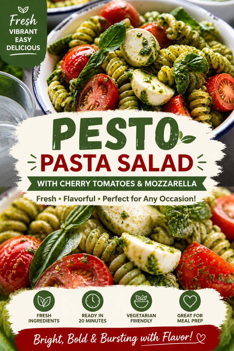 Easy Pesto Pasta Salad — Summer Cold Noodle