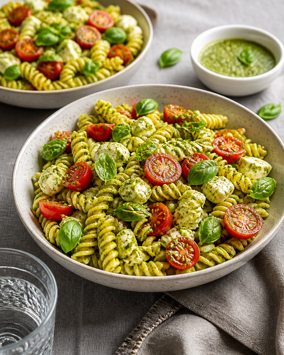 Easy Pesto Pasta Salad — Summer Cold Noodle