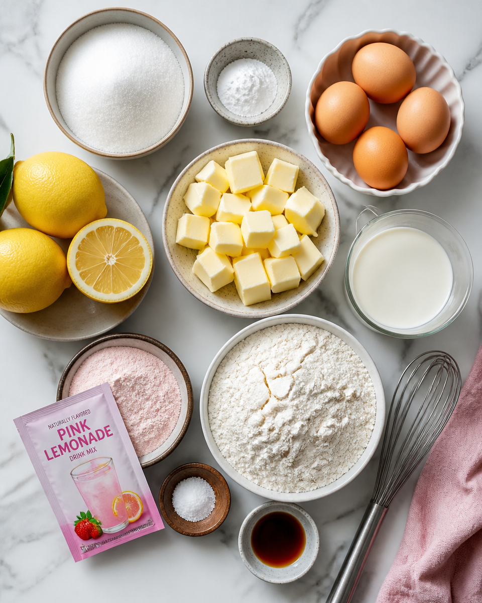 Easy Pink Lemonade Cake — Summer Layer Dessert