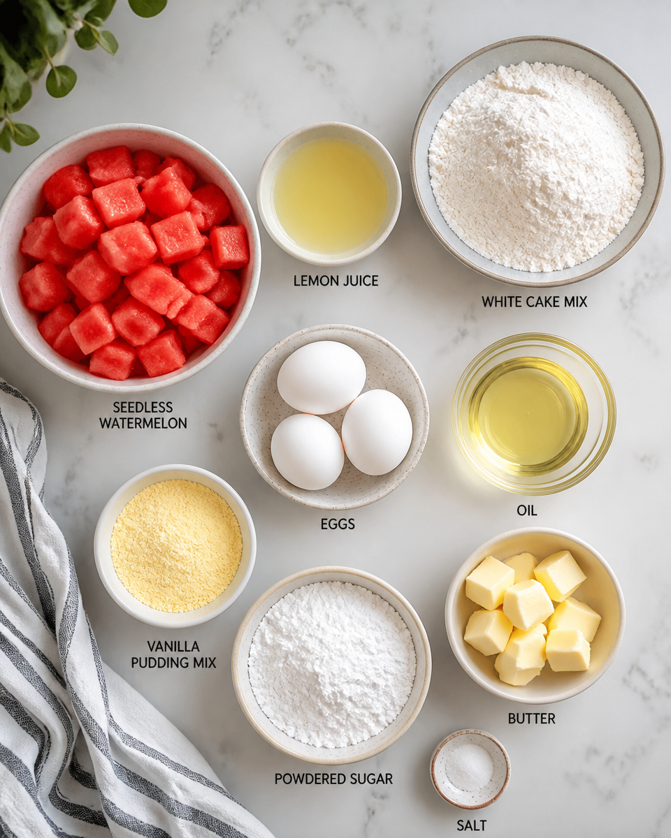 Easy Watermelon Lemonade Cake — Summer Drink Cake