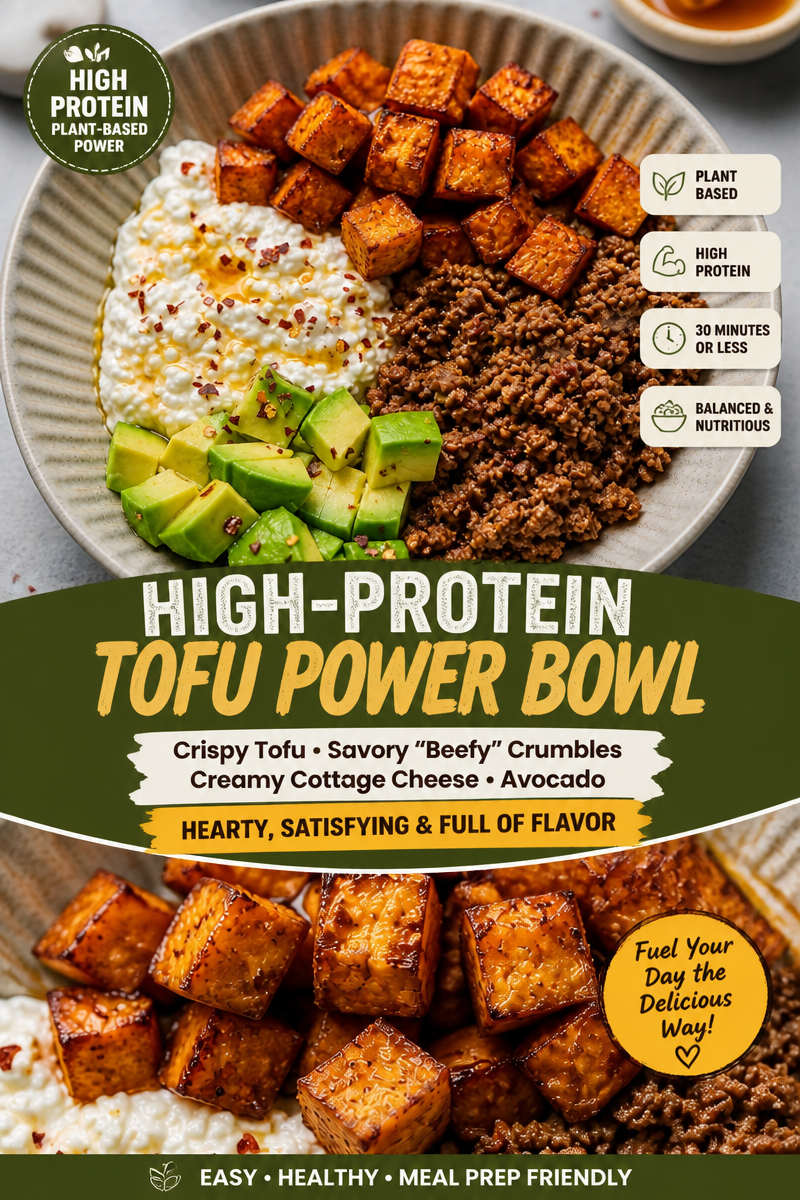 High Protein Taco Bowl with Cottage Cheese Sauce