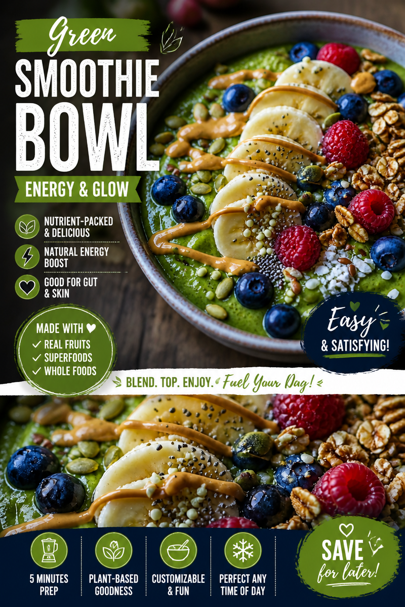 High Fiber Smoothie Bowl (Fibermaxxing)