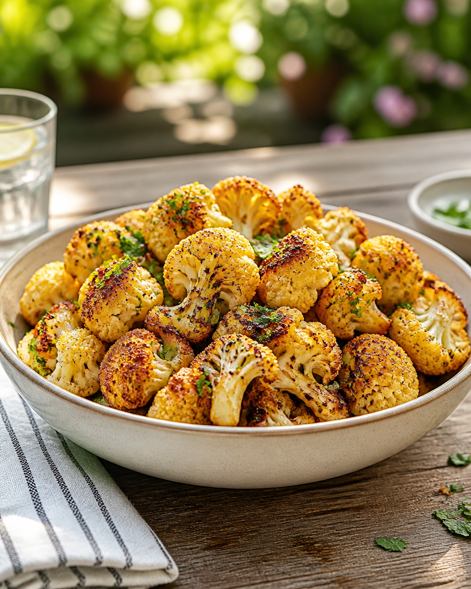 Roasted Cauliflower with Parmesan