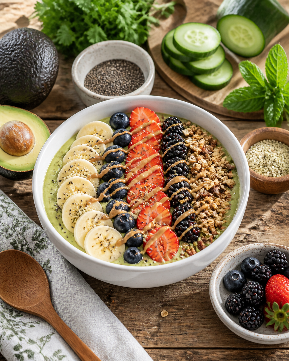High Fiber Smoothie Bowl (Fibermaxxing)