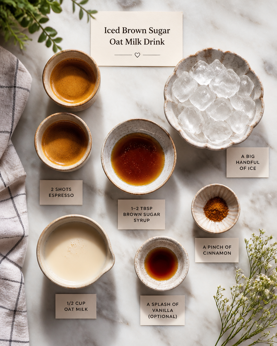 Copycat Starbucks Iced Brown Sugar Oat Milk Shaker