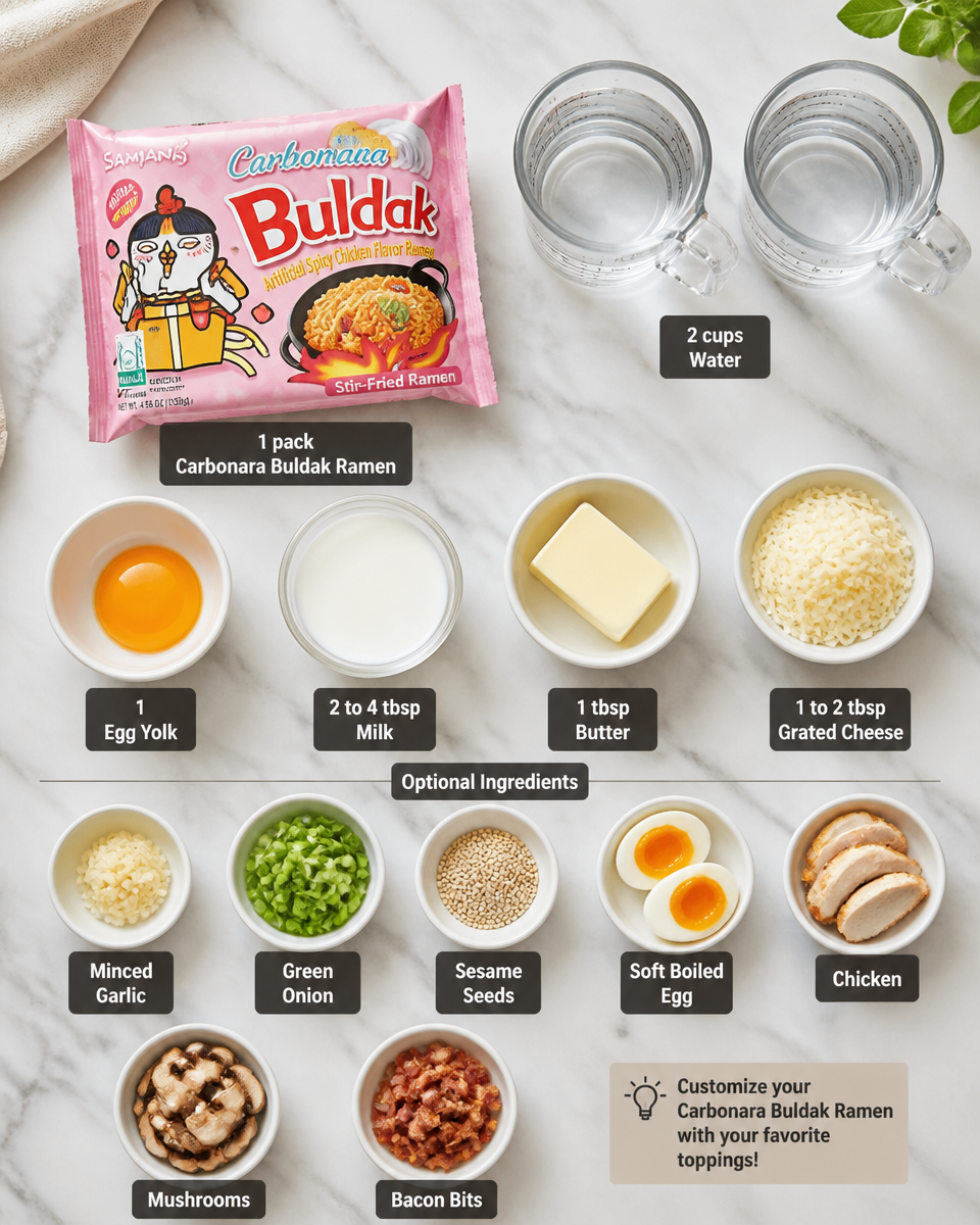 Carbonara Buldak Ramen