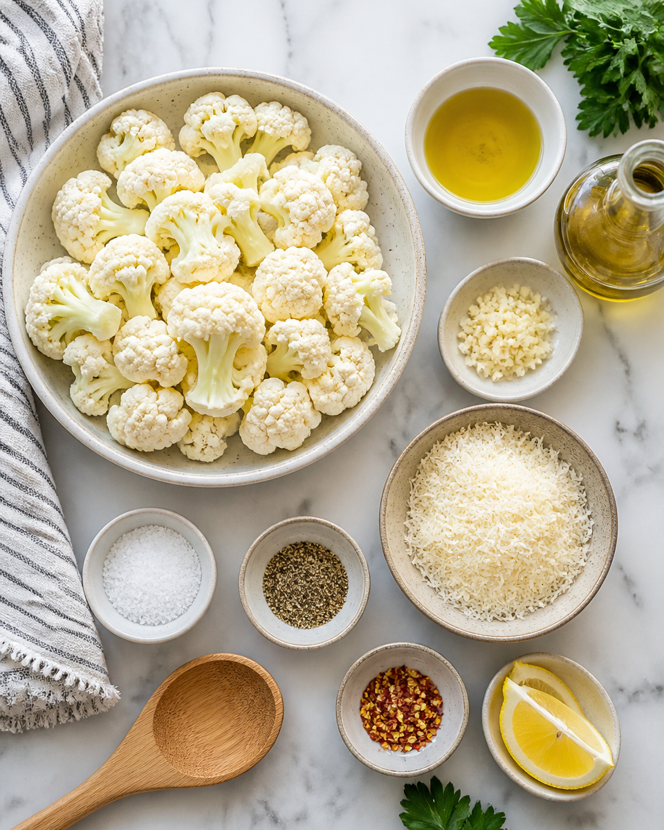 Roasted Cauliflower with Parmesan