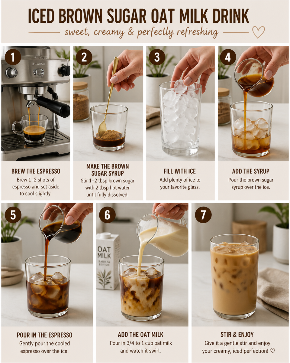 Copycat Starbucks Iced Brown Sugar Oat Milk Shaker