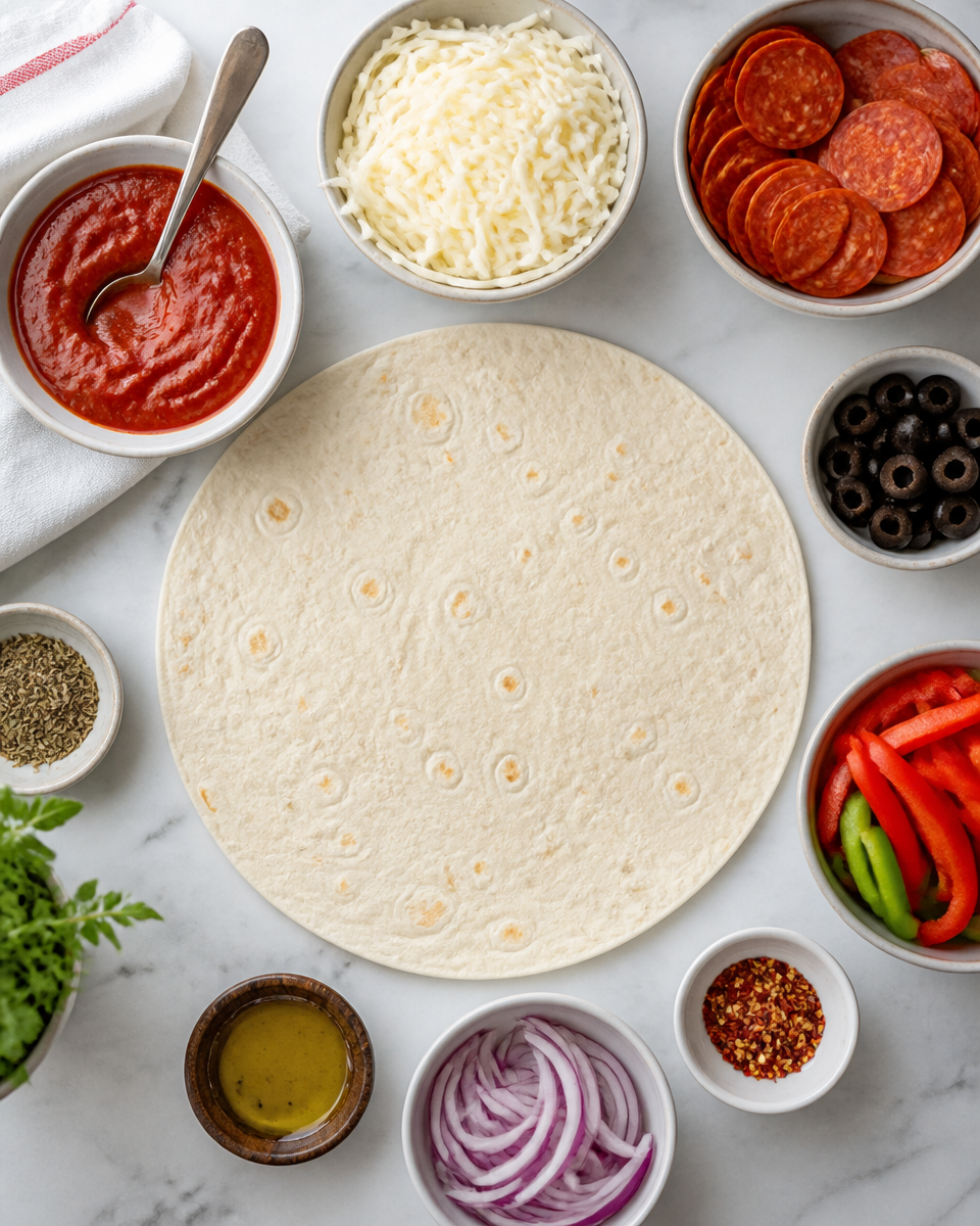 Easy Tortilla Pizza Wrap — Viral TikTok Lunch