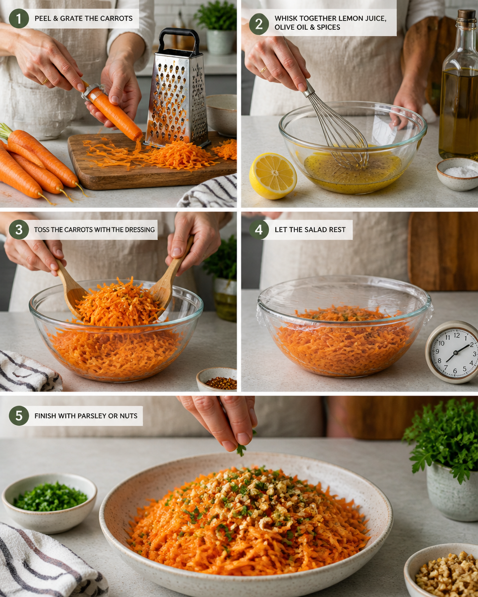 Easy Carrot Salad — Viral Grated French Style