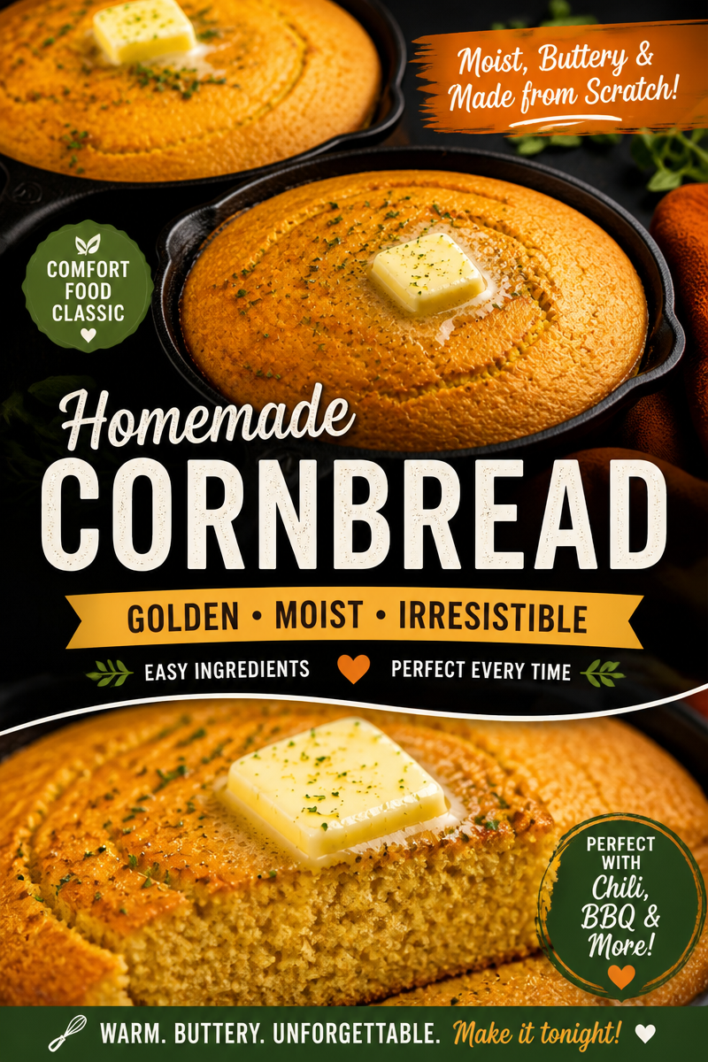 Easy Hot Honey Cornbread — Sweet Heat Skillet