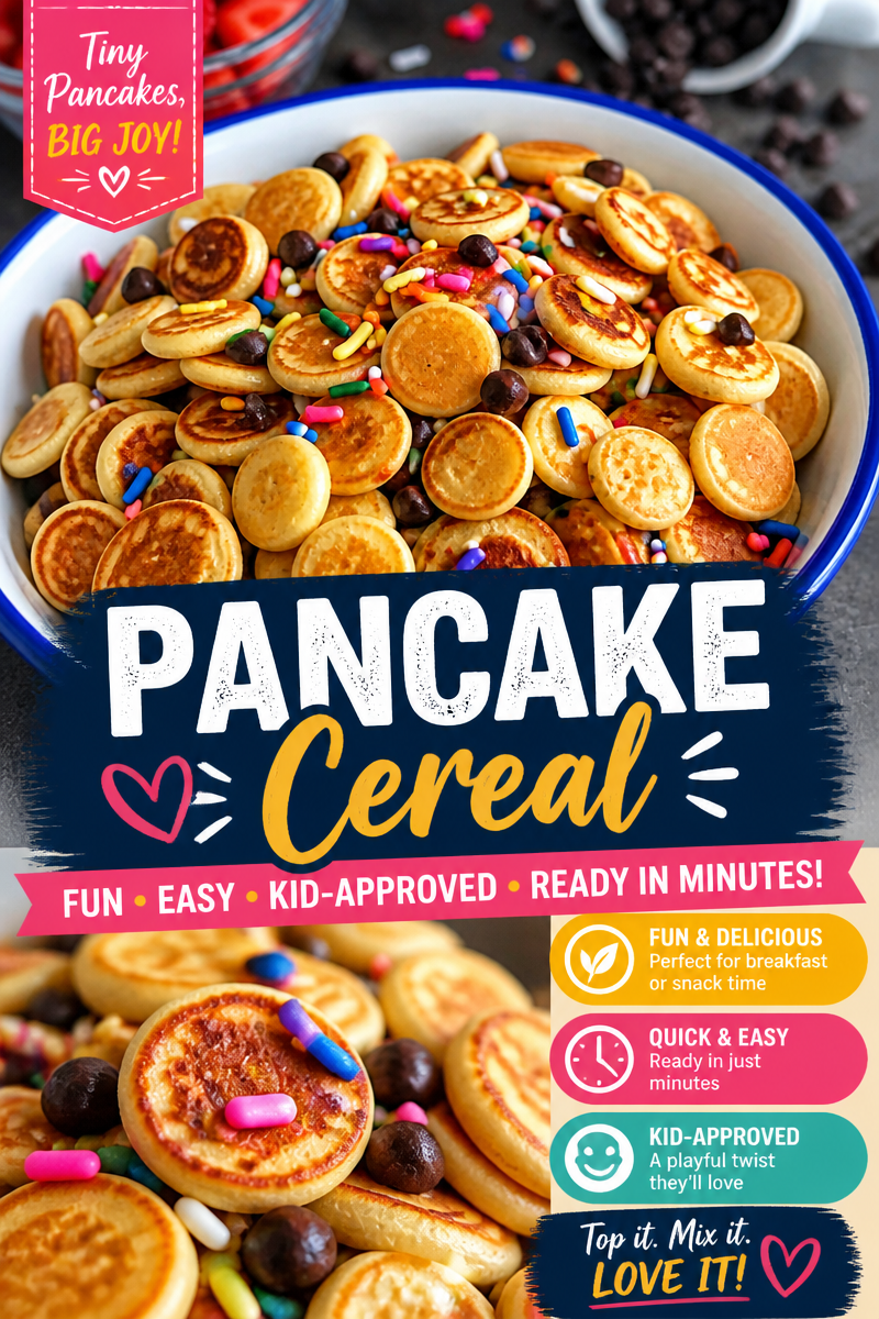 Easy Pancake Cereal — Mini Fluffy TikTok Breakfast