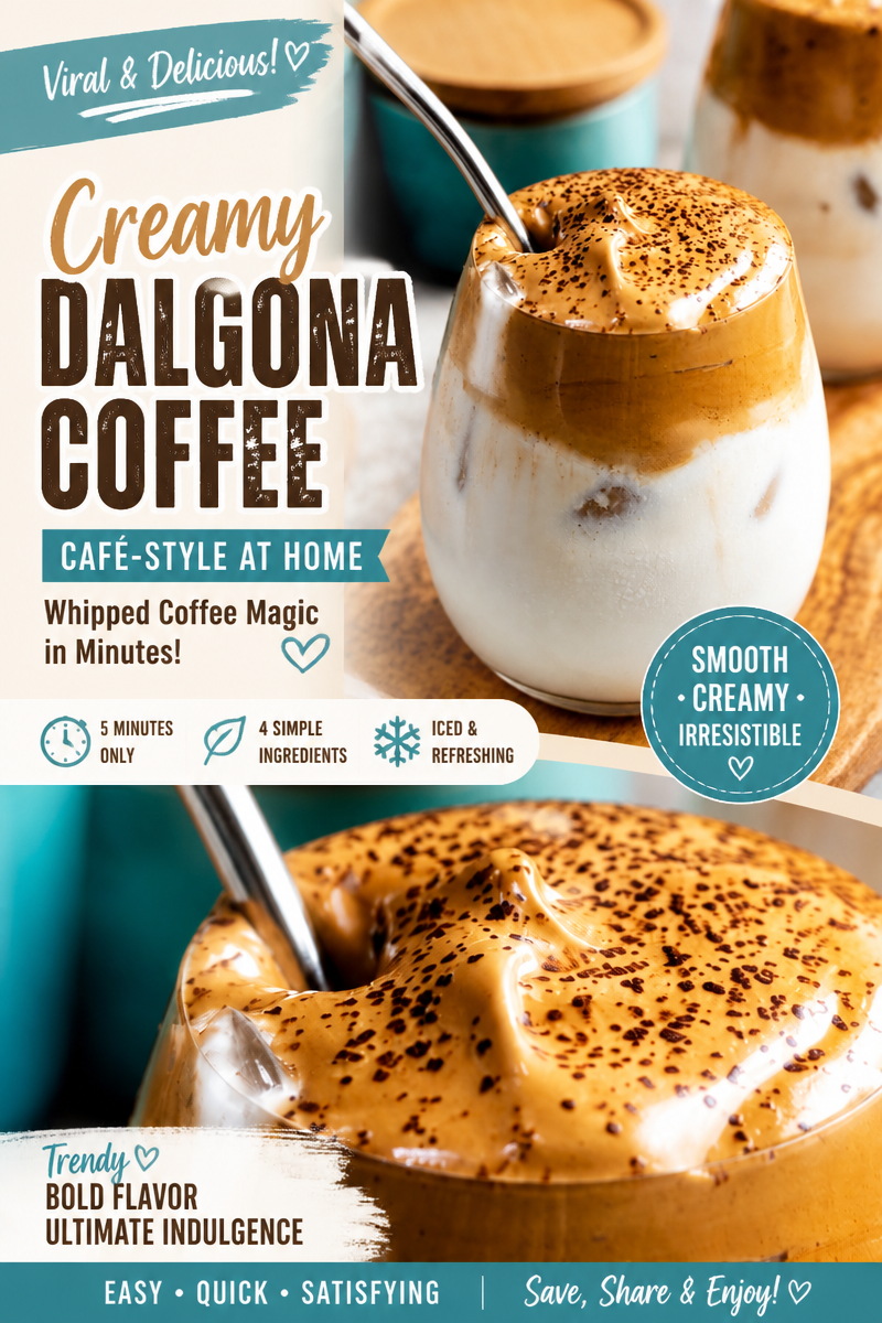 Easy Dalgona Coffee — Whipped Korean Iced