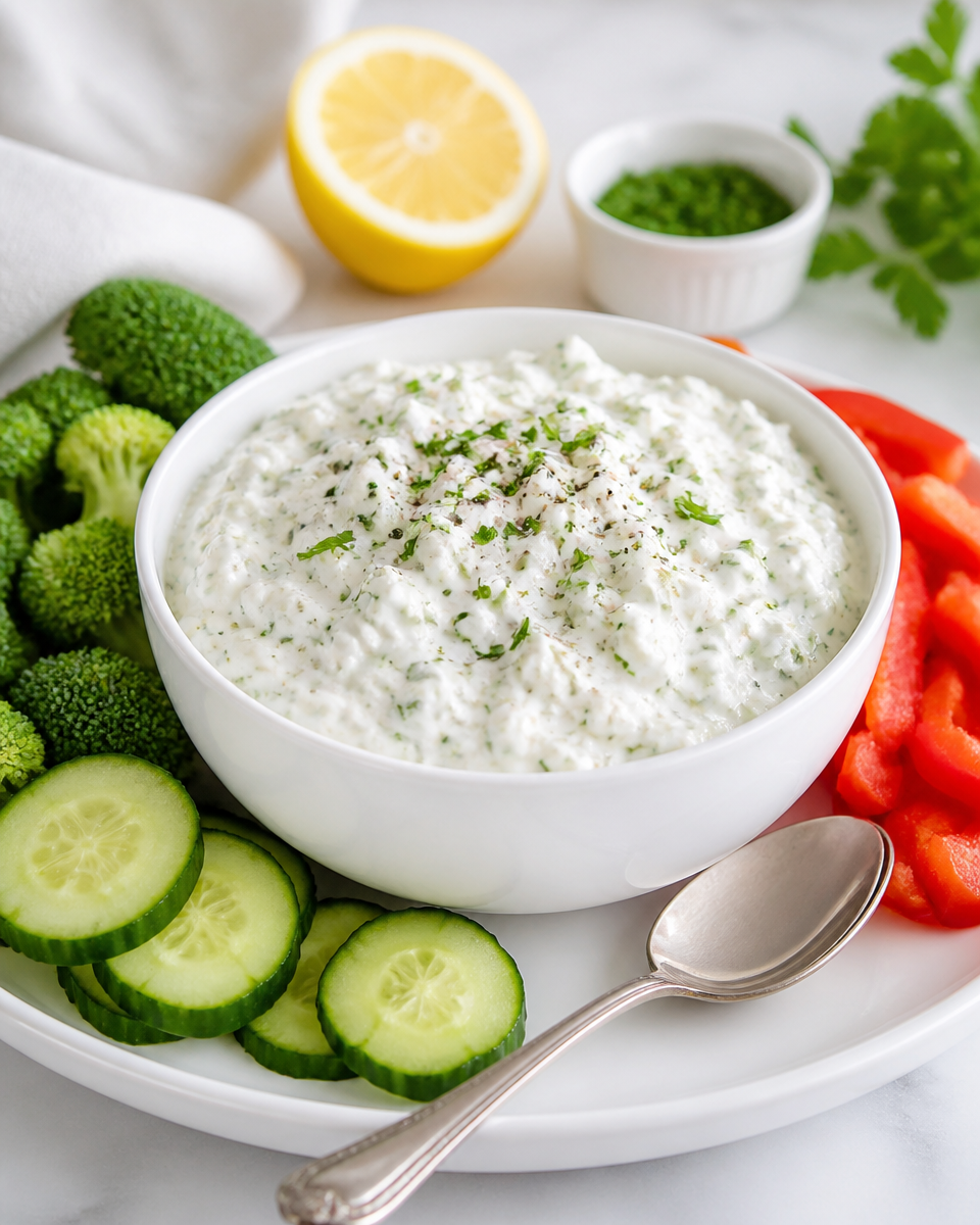 Easy Cottage Cheese Ranch Dip — Protein Packed