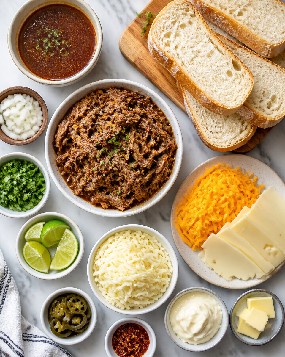 Easy Birria Grilled Cheese — Crispy Cheesy Dipping