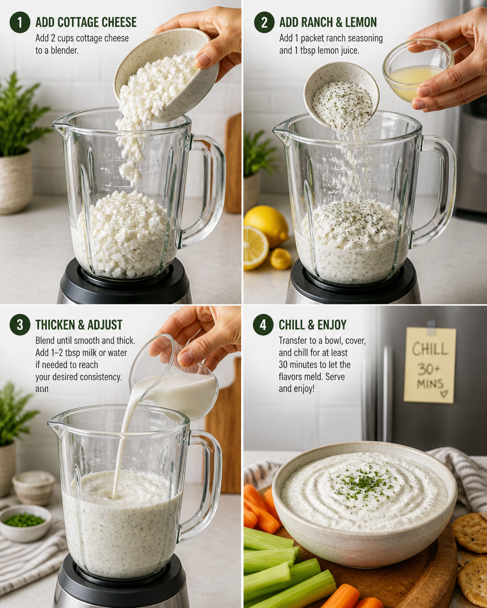 Easy Cottage Cheese Ranch Dip — Protein Packed