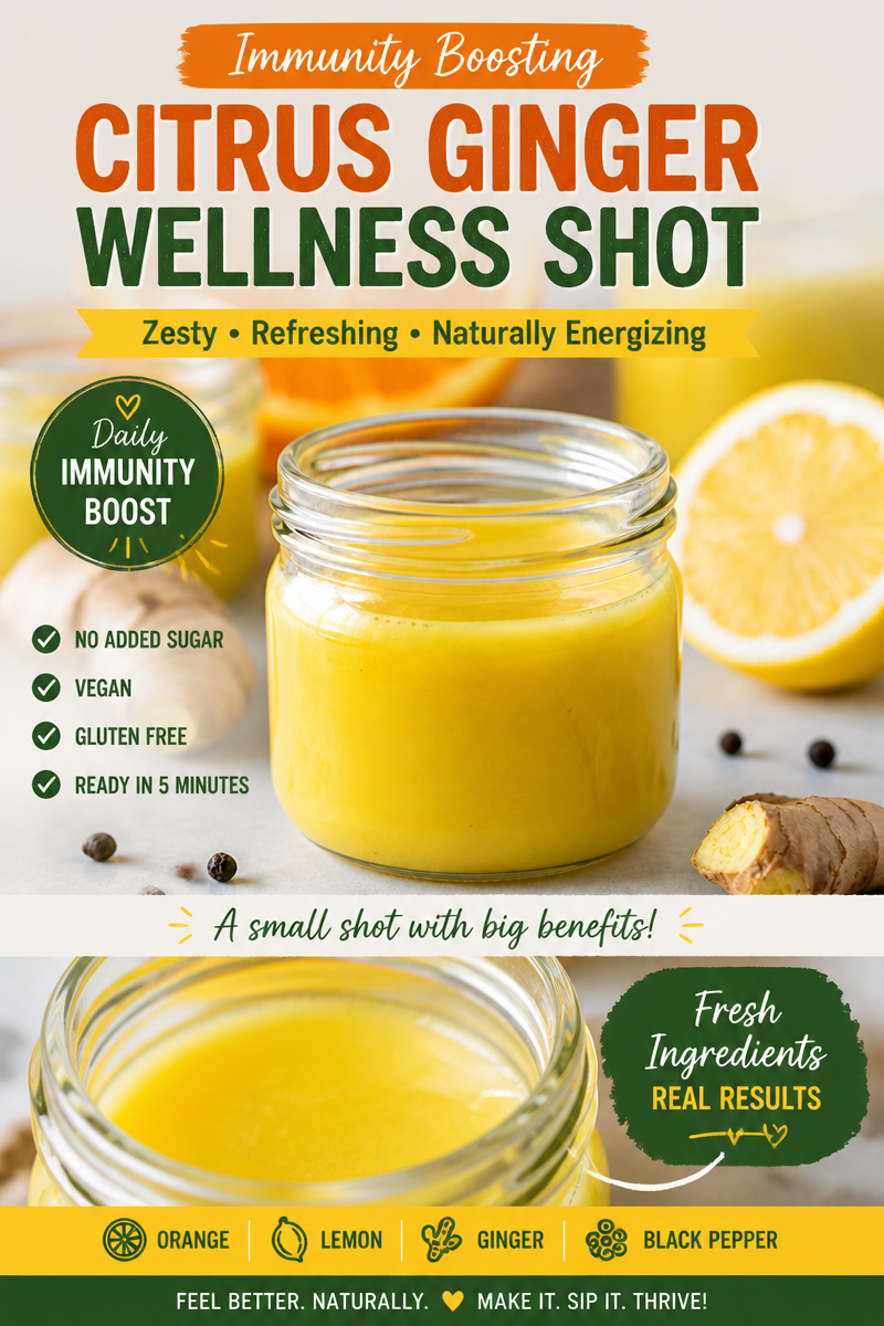 Ginger Lemon Turmeric Shot Recipe