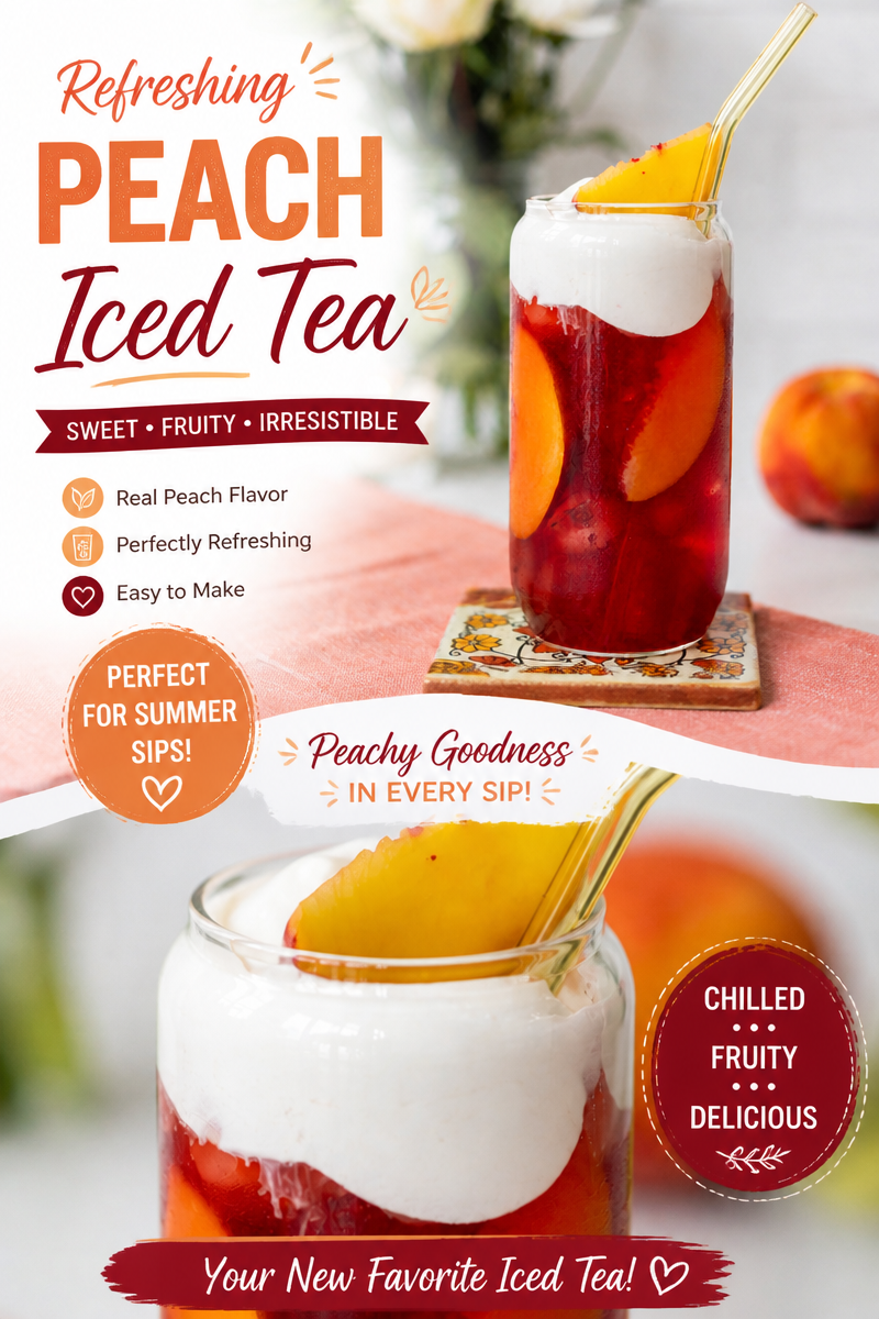 Peach Cold Foam Iced Tea