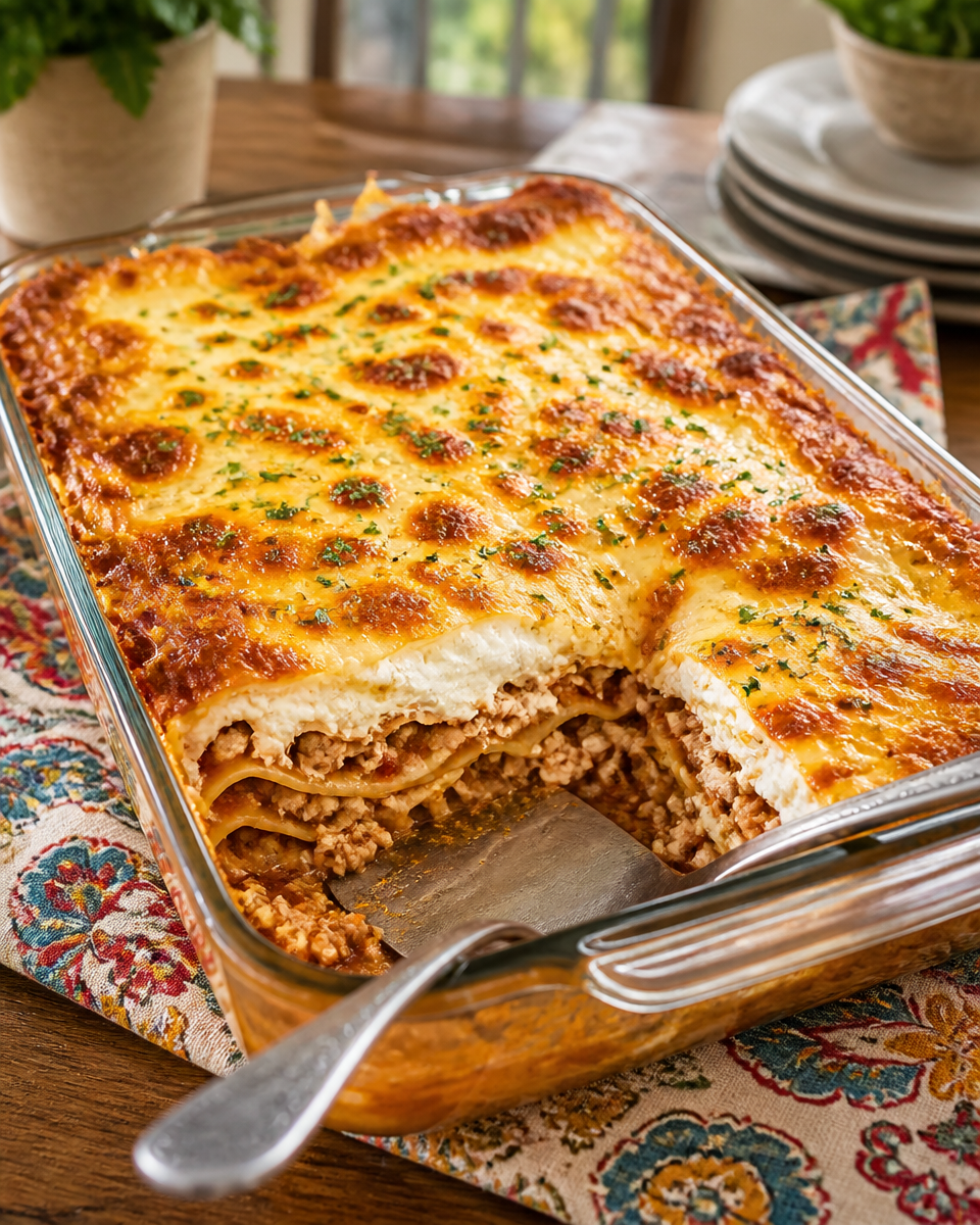 Protein Pasta with Ground Turkey and Ricotta