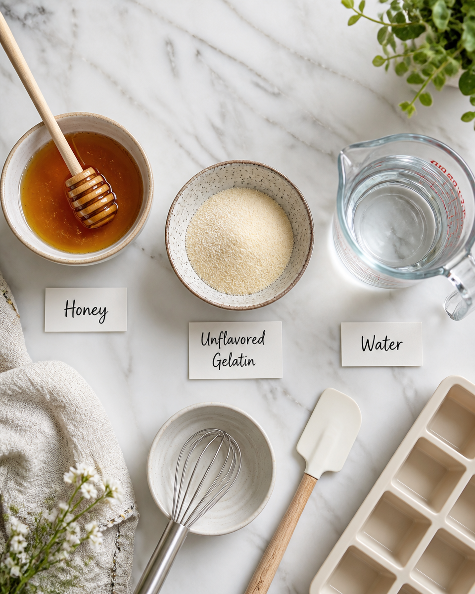 Frozen Honey Jelly (3 Ingredients, Viral Snack)