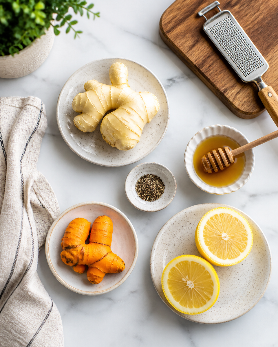 Ginger Lemon Turmeric Shot Recipe
