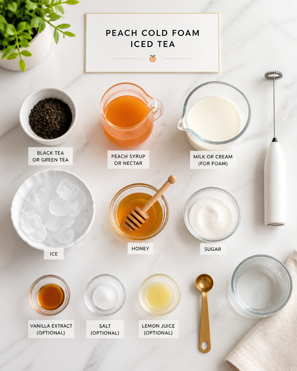 Peach Cold Foam Iced Tea