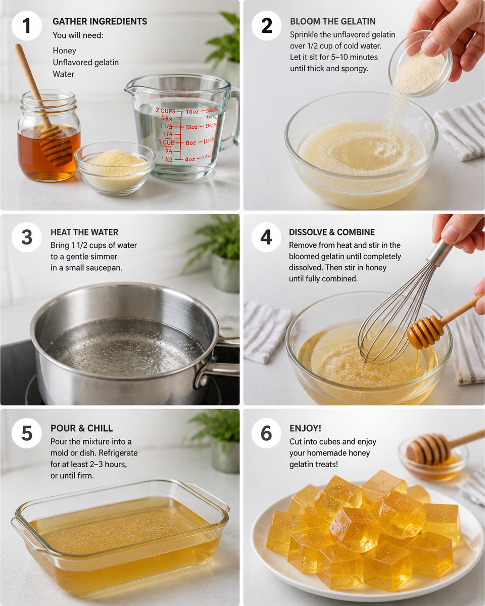 Frozen Honey Jelly (3 Ingredients, Viral Snack)