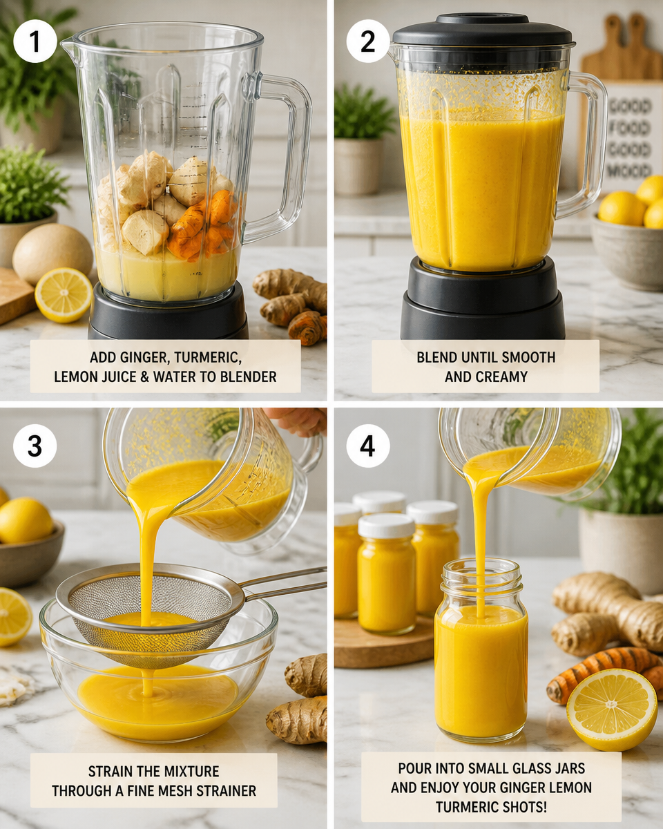 Ginger Lemon Turmeric Shot Recipe