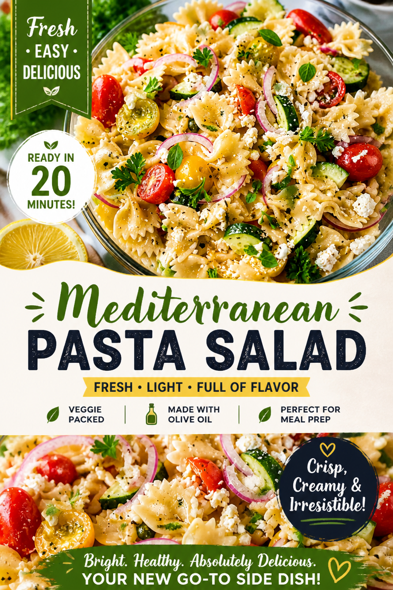 Crowd Pleasing Pasta Salad (Serves 20)